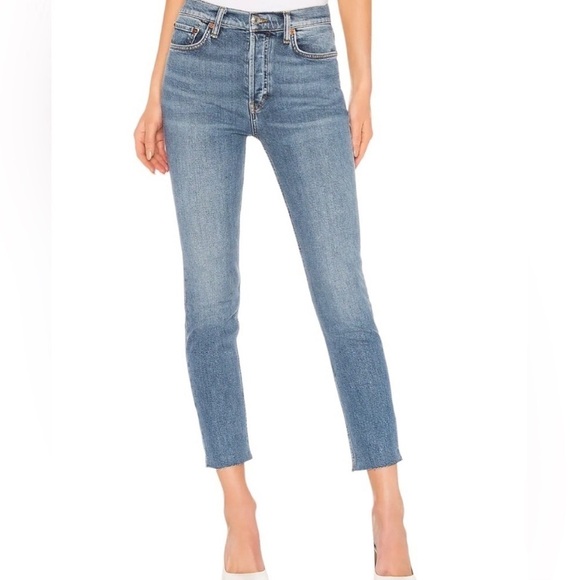 Re/Done Originals High Waist Ankle Crop Jeans - Picture 1 of 11
